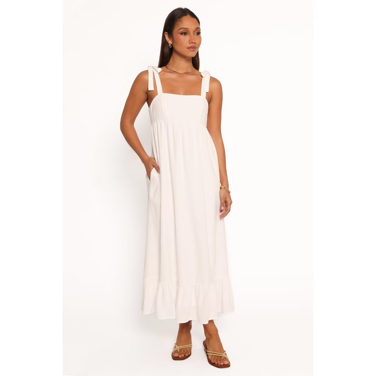 Petal and Pup Edison Midi Dress - White L | Target