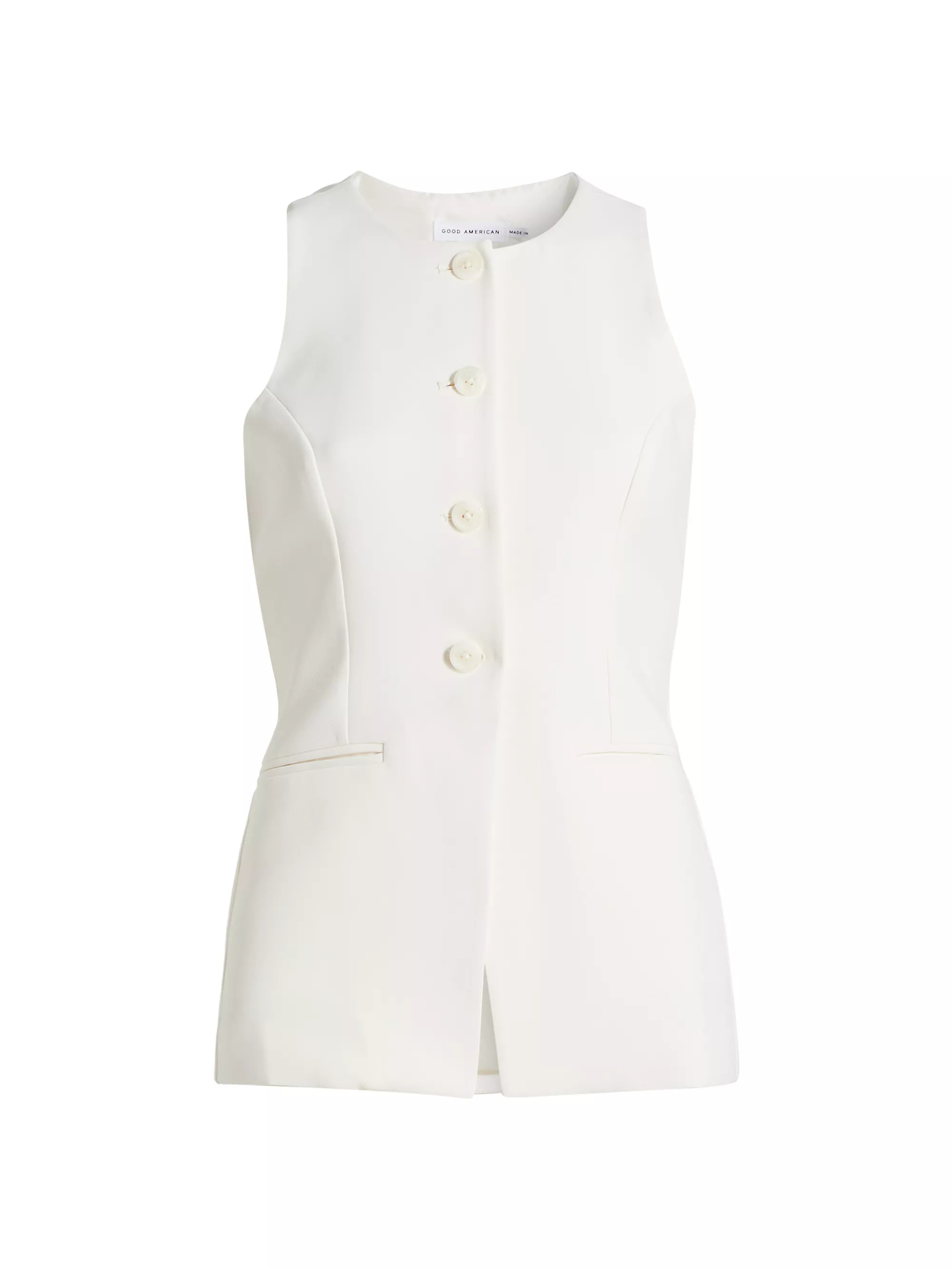 Good AmericanBoss Luxe Suiting Sculpted Vest | Saks Fifth Avenue