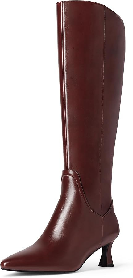 MUCCCUTE Knee High Boots for Women Fall Boots Kitten Heel Pointed Toe Slip On Sexy Fashion Tall L... | Amazon (US)
