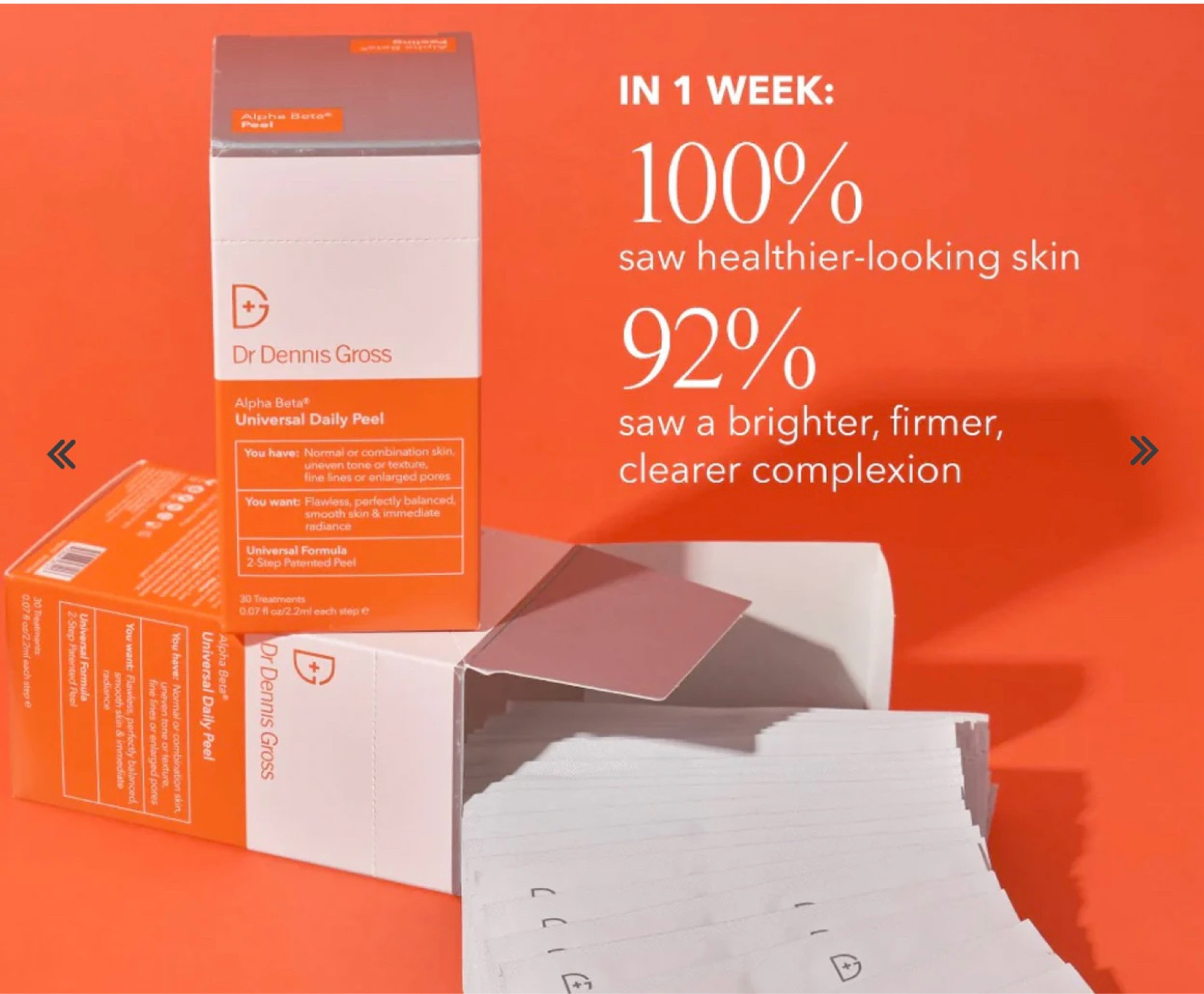 Dr. Dennis Gross Peel Pads 
• immediate radiance 
• diminish fine lines and wrinkles 
• even skin tone and texture 
• antioxidant protection 

#LTKBeauty