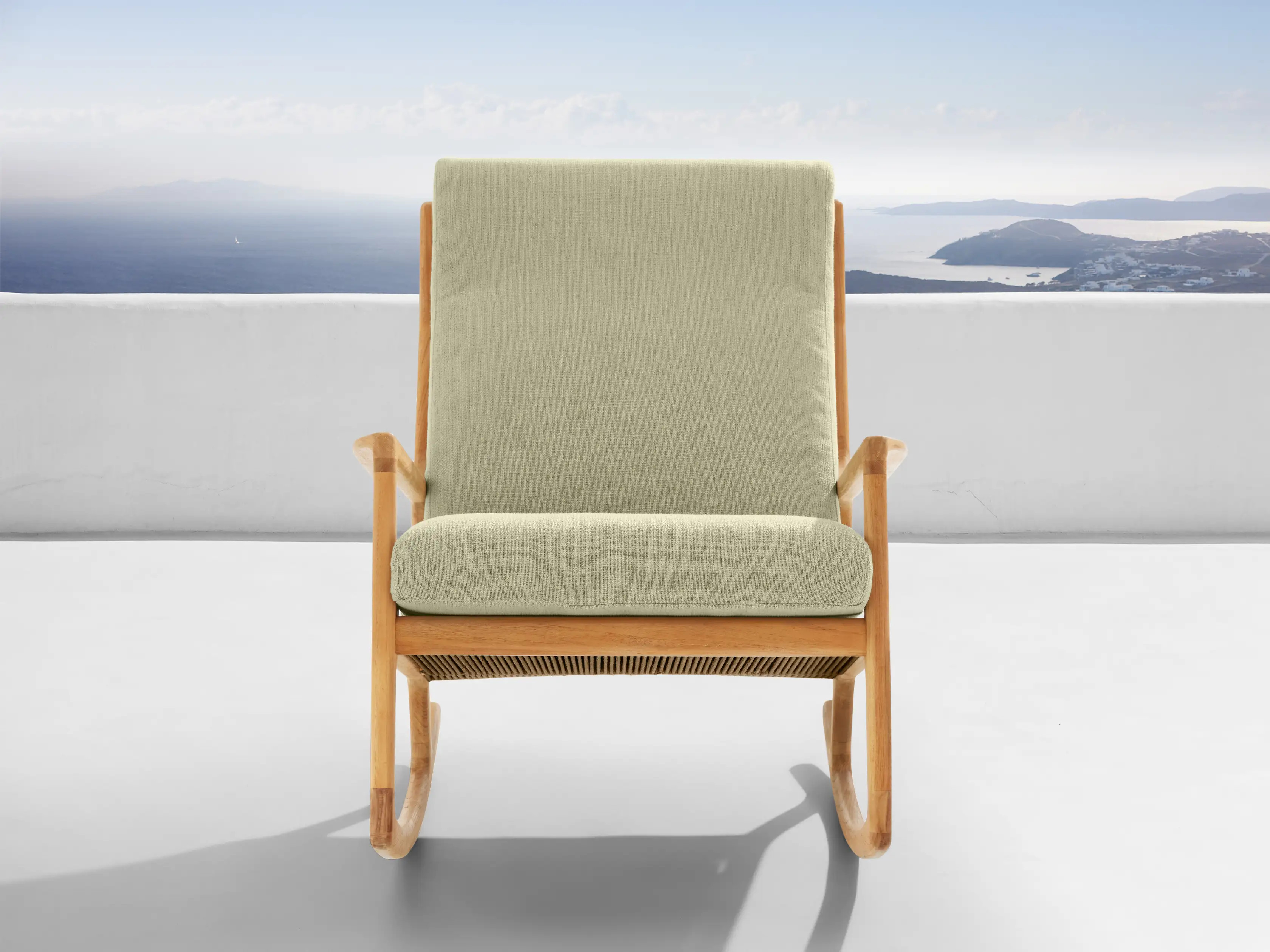 Altea Outdoor Rocking Chair in Eden Sage | Arhaus