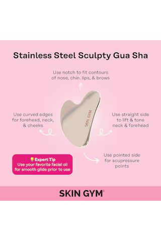 Skin Gym Cryo Stainless Steel Sculpty Heart Gua Sha Tool from Revolve.com | Revolve Clothing (Global)