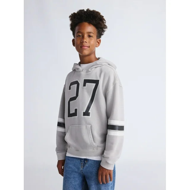 Weekend Academy Boys Fleece Varsity Hoodie, Sizes 4-18 | Walmart (US)