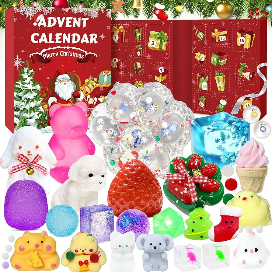 2026 Squishy Advent Calendar, Fidget Christmas Countdown Calendar, 24 Days of Surprises Squishy T... | Amazon (US)