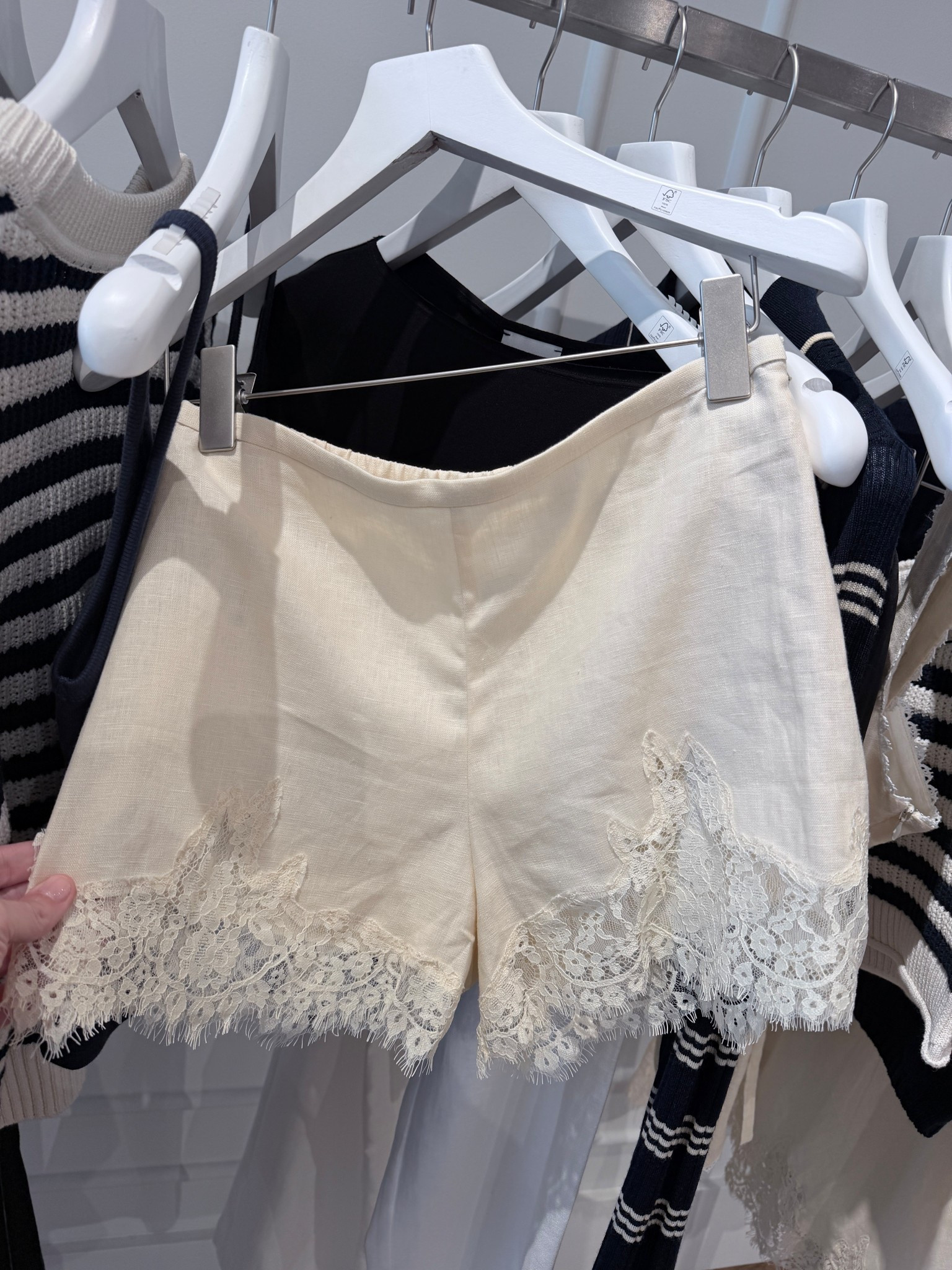 A very noteworthy spring and summer find. Reformation linen and lace shirts / they are more ivory than yellow (as they appear online). So lovely and beautiful in person. True size or you can size down if in between! 