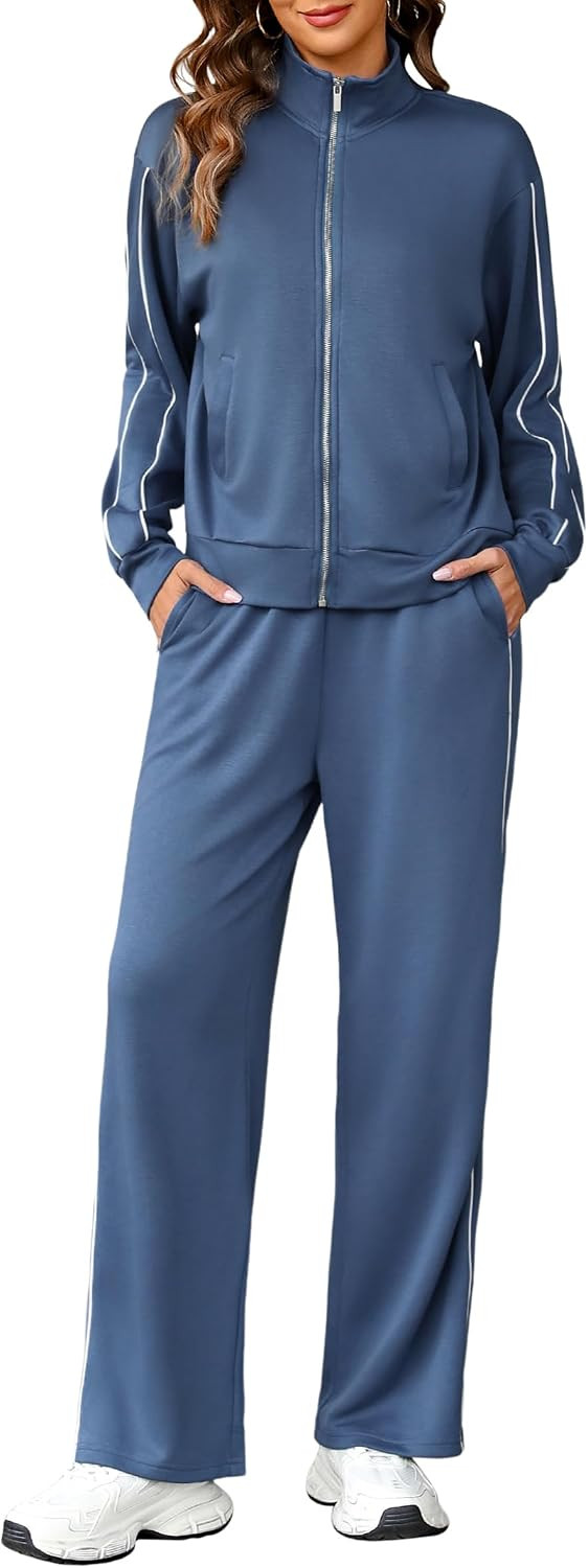 Womens Sweatsuits 2 Piece Outfit Zip Up Tracksuit Lounge Sets | Amazon (US)