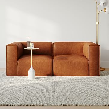 Remi Leather 2-Piece Sofa (70") | West Elm (US)