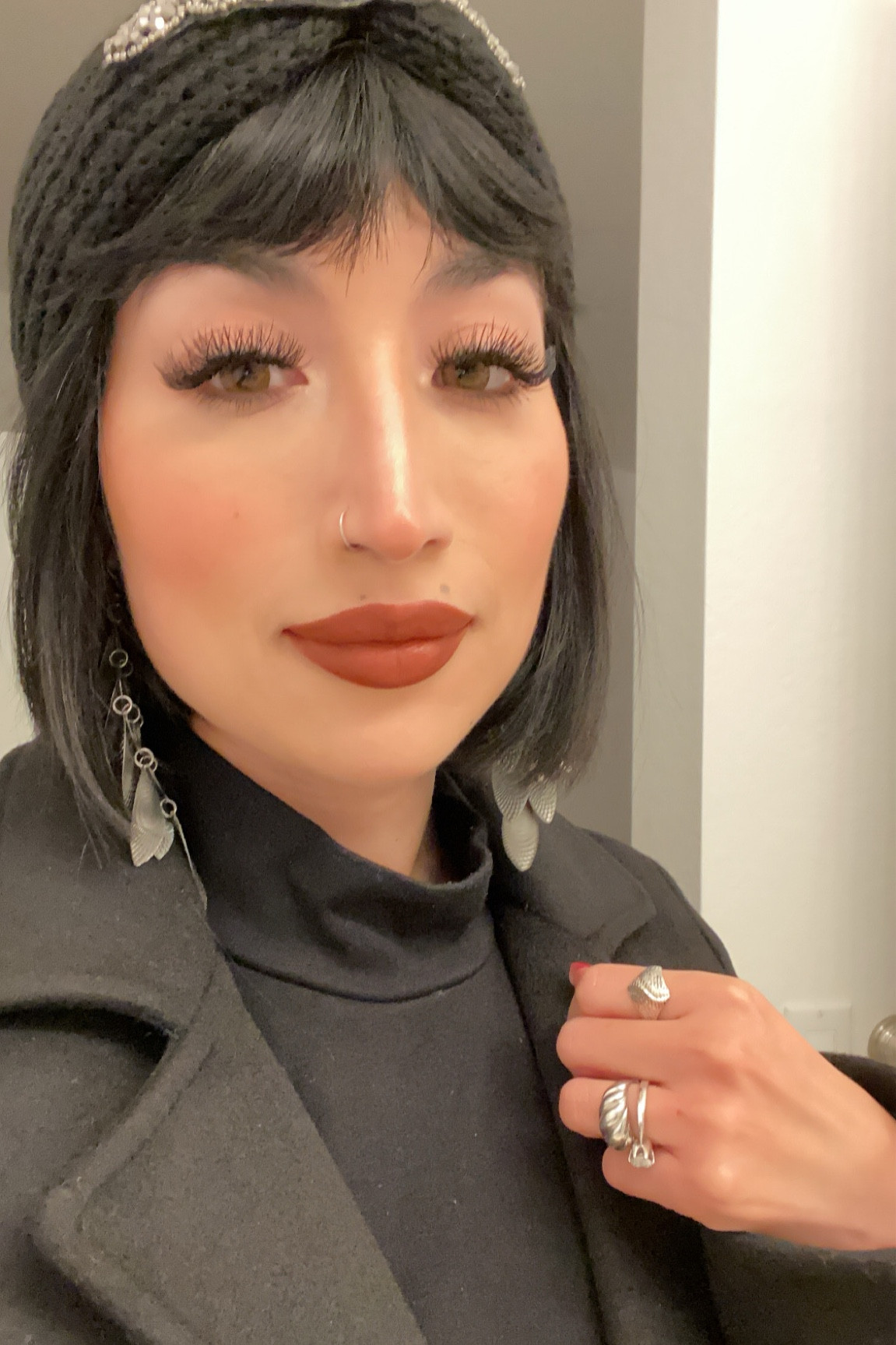 Winter makeup look and accessories ✨ I kept the eyes simple and added a brick-red lip by Anastasia Beverly Hills which is more suitable for my skin tone (blue-reds don’t look right on me). I’m also wearing one of my Mejuri staple rings. 

#LTKbeauty #LTKunder50 #LTKSeasonal