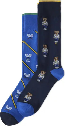 Polo Ralph Lauren Assorted 2-Pack Polo Athletic Club Mini Bears Crew Socks | Nordstrom | Nordstrom