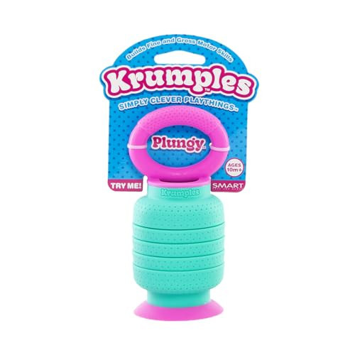 KRUMPLES Plungy Teal Sensory Suction Toy for Ages 10M+ | BPA-Free Silicone Fidget | Promotes Fine Motor Skills | Dishwasher Safe | Ideal Baby and Toddler Gift | Fun for All Ages | Amazon (US)