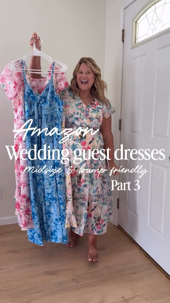 Wedding guest dresses - bump and midsize friendly! Many are also nursing friendly.  Wearing an XL in all.

#LTKMidsize #LTKBump #LTKWedding