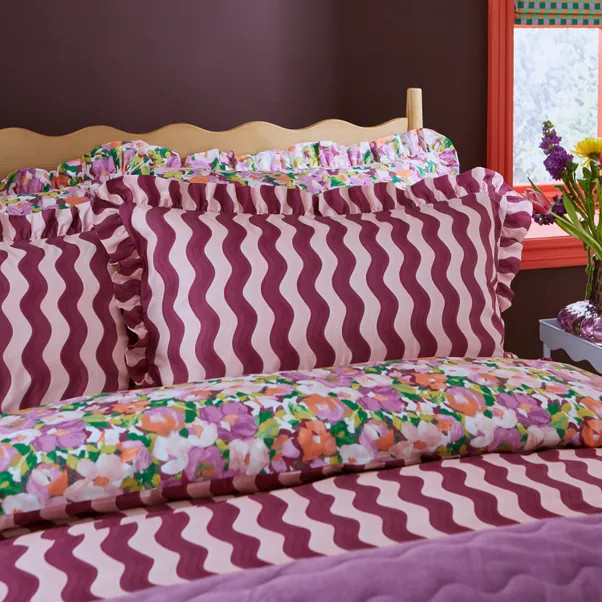 Sophie Robinson Bountiful Bloom Standard Cotton Pillowcase Pair | Dunelm (migrated)