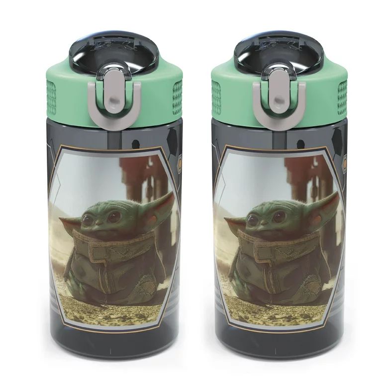 Zak Designs 2pc 16 oz Star Wars Kids Water Bottle Plastic with Push-Button Spout and Locking Cove... | Walmart (US)