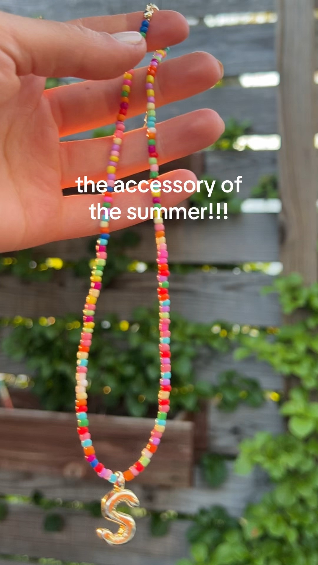 Beaded initial necklace 

#LTKmomlife #LTKBeauty #LTKSaleAlert