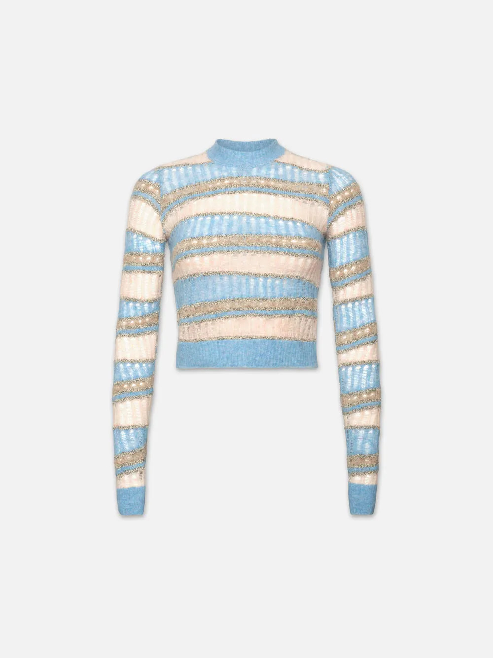 Stitch Mix Crew  in  Light Blue Multi | Frame Denim