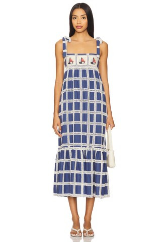 Marlin Dress in Blue Crochet | Revolve Clothing (Global)