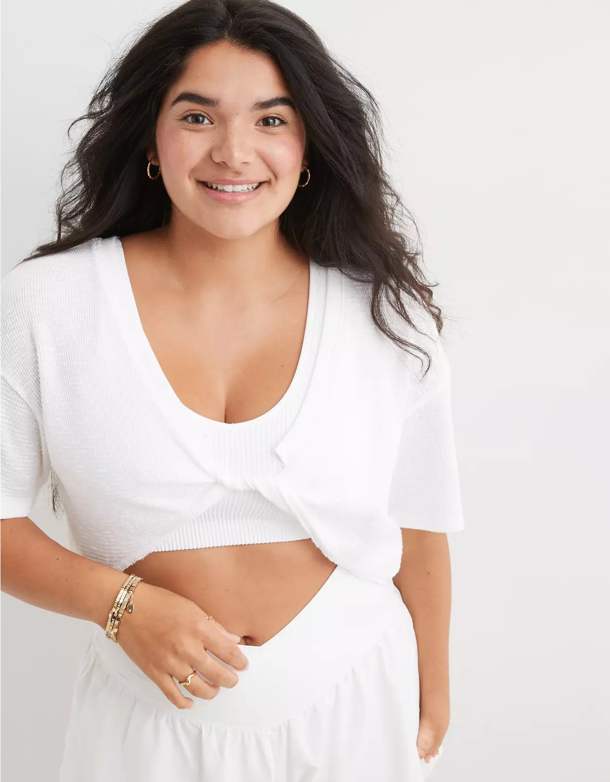 Aerie Waffle Flip Out Reversible T-Shirt | Aerie