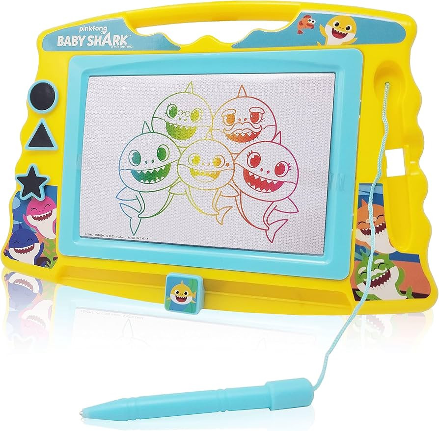Lollipop Baby Shark Magnetic Drawing Board with Stylus and 3 Stamps, for Boys or Girls (Blue)… | Amazon (US)