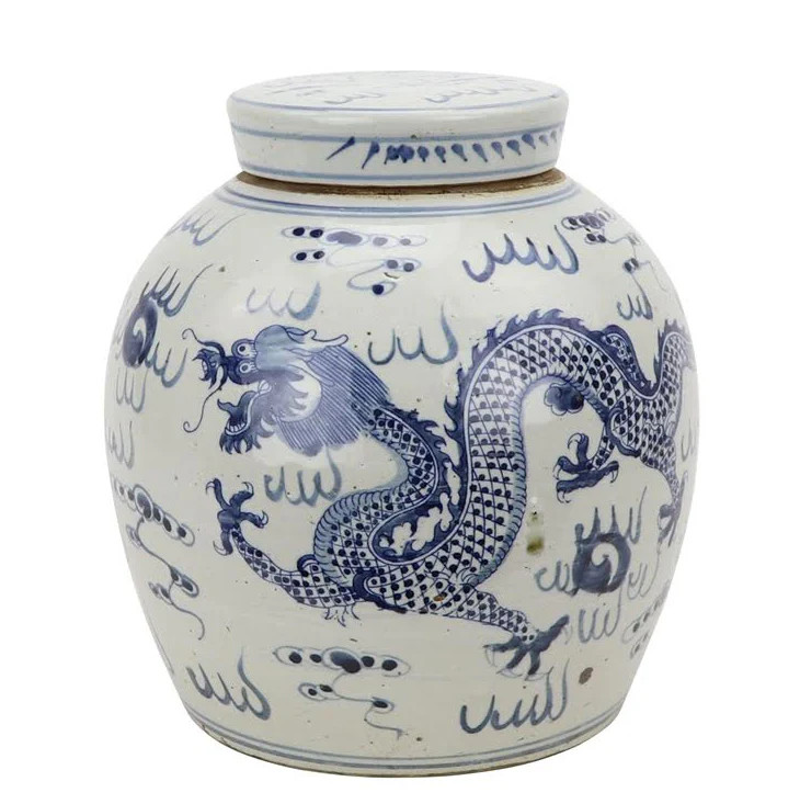 Mid Size Dragon Flat Top Jar | The Enchanted Home