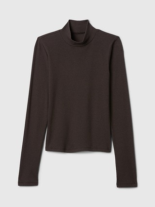 Modern Rib Cropped Mockneck Shirt | Gap (US)