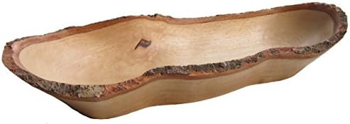 roro Natural Long Tray with Bark Edge Made from Sustainable Wood, 17" L | Amazon (US)