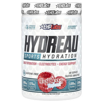 EHPlabs, Hydreau Sports Hydration, Raspberry Refresh, 10.58 oz (300 g) | iHerb