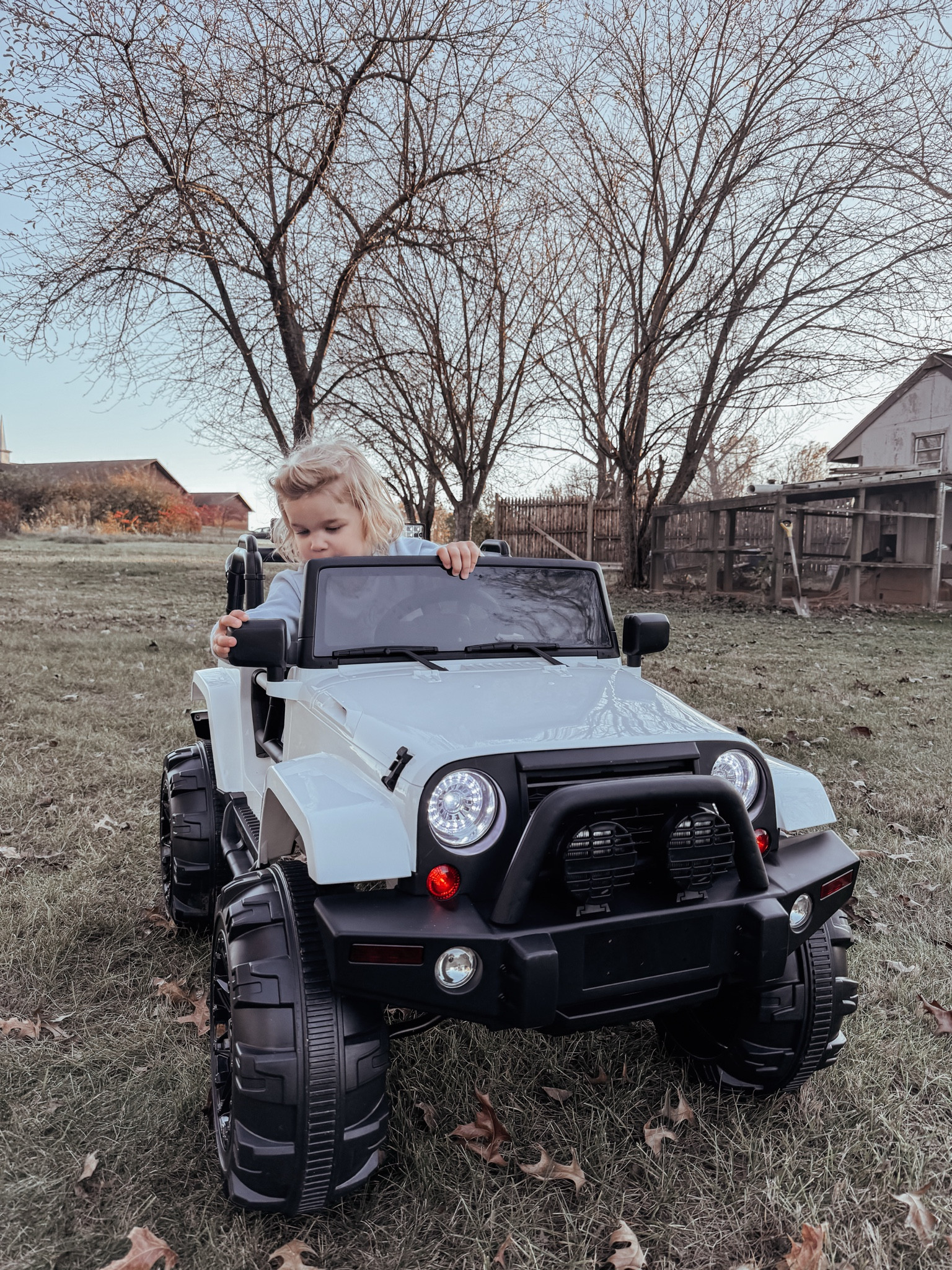 Ride in style with this jeep! It has working headlights/taillights that you can turn on & off, a Bluetooth connection for a radio, and remote control for parents to help your toddler steer if needed! 

#LTKGiftGuide #LTKKids #LTKSaleAlert