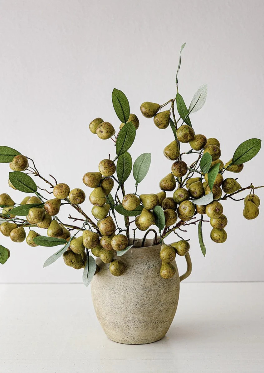 Artificial Mini Pear Branch - 30" | Afloral