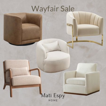 Wayfair Sale Accent Chairs Home Swivel chair Modern Furniture 

#LTKsalealert #LTKhome