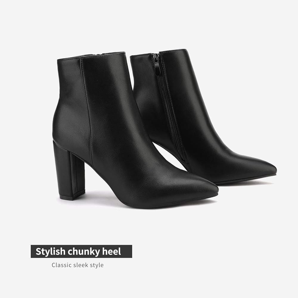 DREAM PAIRS Women's Chunky High Heel Ankle Booties | Amazon (US)