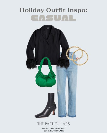 Casual holiday outfit inspo! 

Holiday outfit, Christmas outfit, casual outfit, holiday season, holiday dinner look, casual holiday party, jeans outfit, simple outfit, mom style, classic style

#LTKSeasonal #LTKHoliday #LTKstyletip
