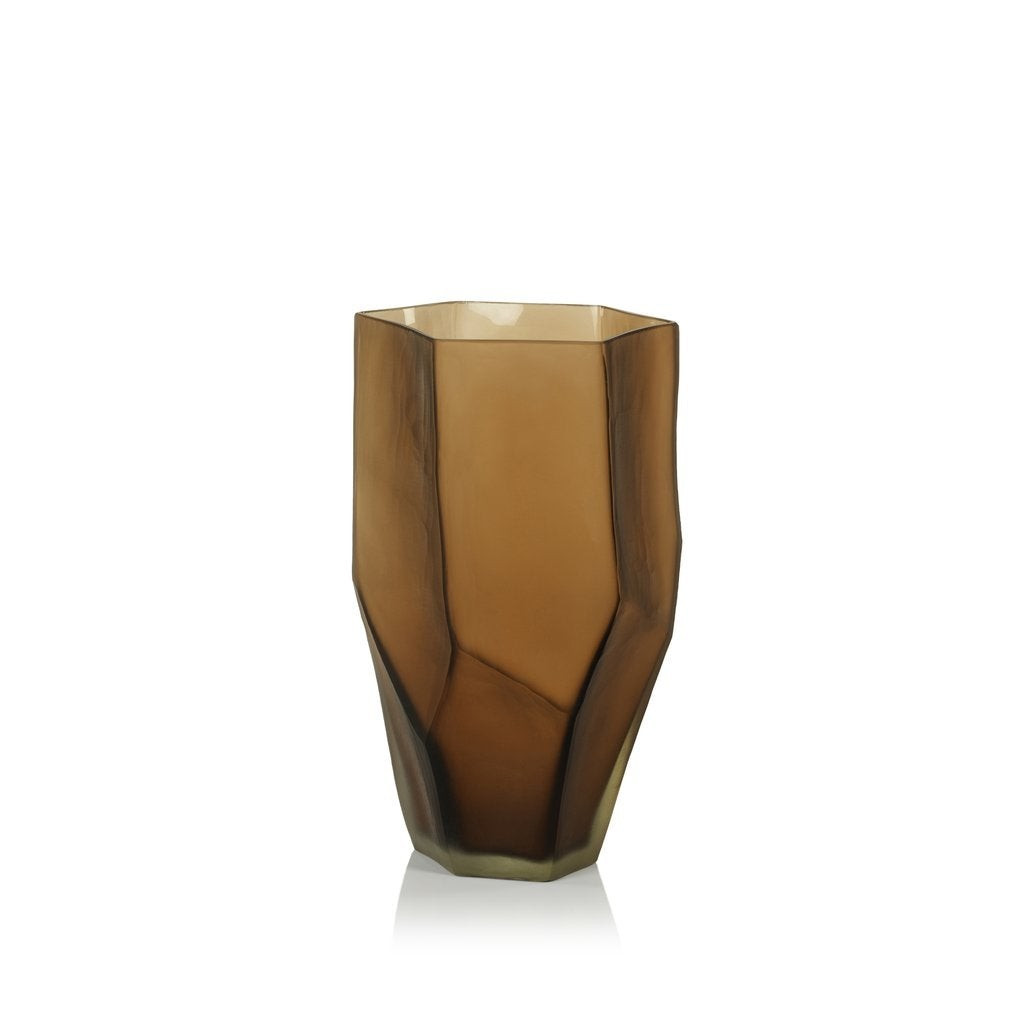 Sicilia Amber Glass Vase - Small | Burke Decor