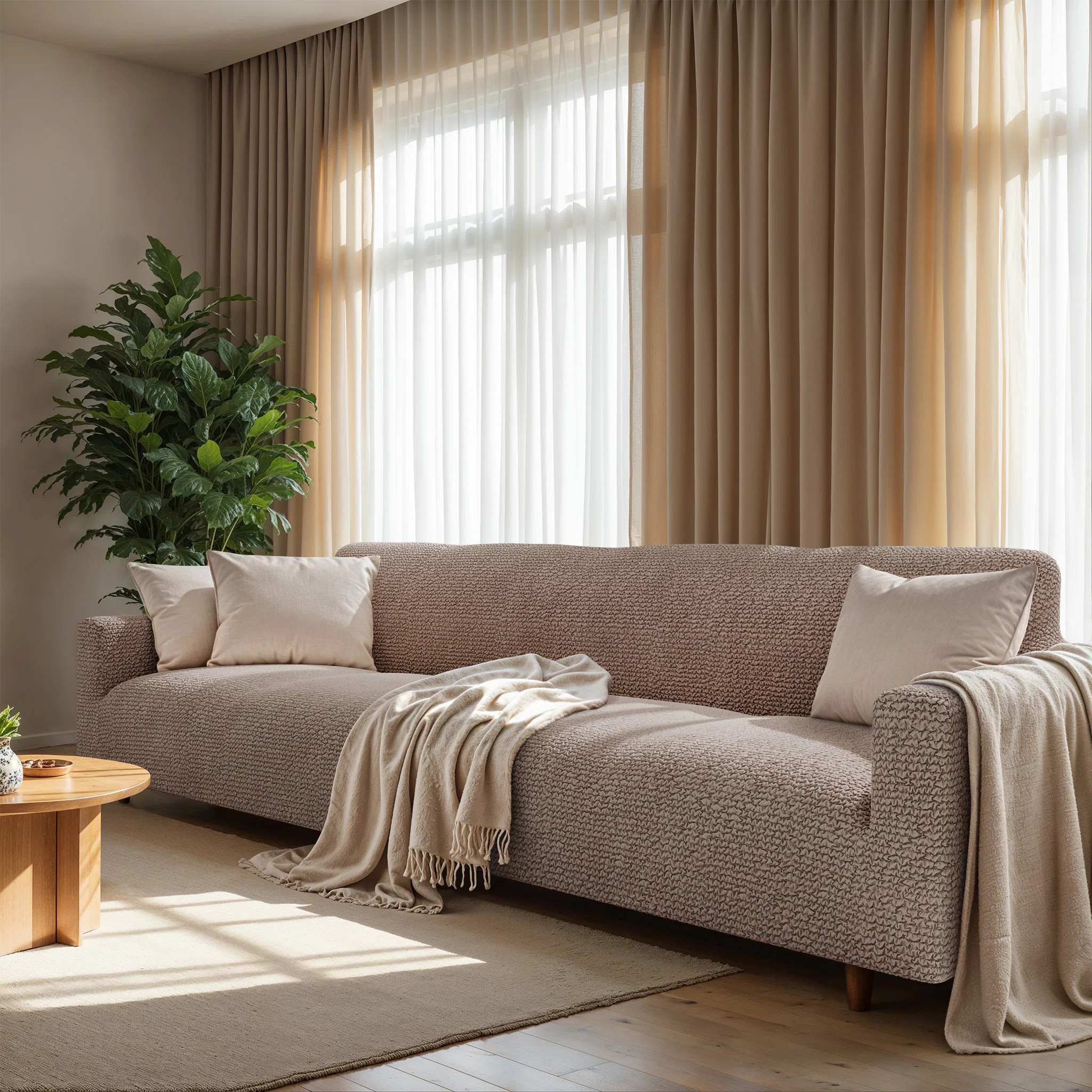 Stretchy Slipcover for Sofa \u2013 Machine Washable & Furniture Protector - Comfort Collection | Wayfair North America