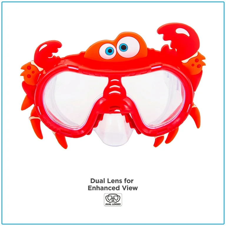 EyePop Red Crabby Swim Goggle Mask, Unisex - Walmart.com | Walmart (US)