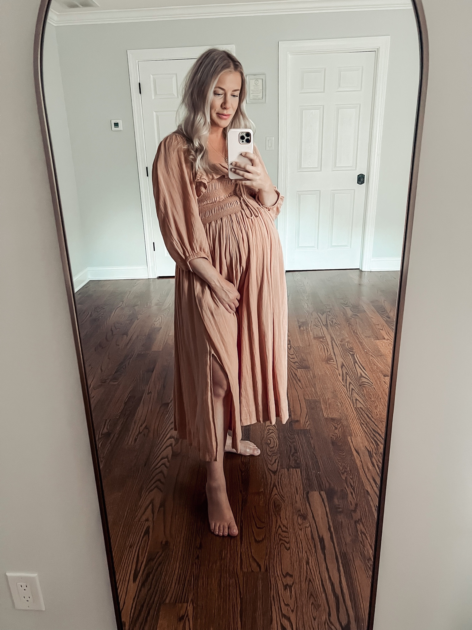 Bought this dress when I was post partum with Ophelia and still love it just as much pregnant with baby # 3. 

#LTKFind #LTKbump