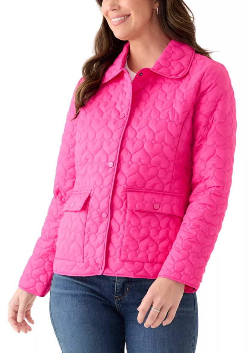 Crown & Ivy™Women's Quilted Heart Barn Jacket | Belk