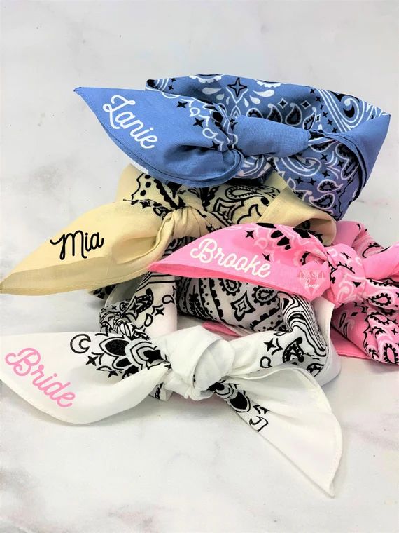 Bachelorette Bandanas Nashville Bachelorette Party Favors | Etsy | Etsy (US)