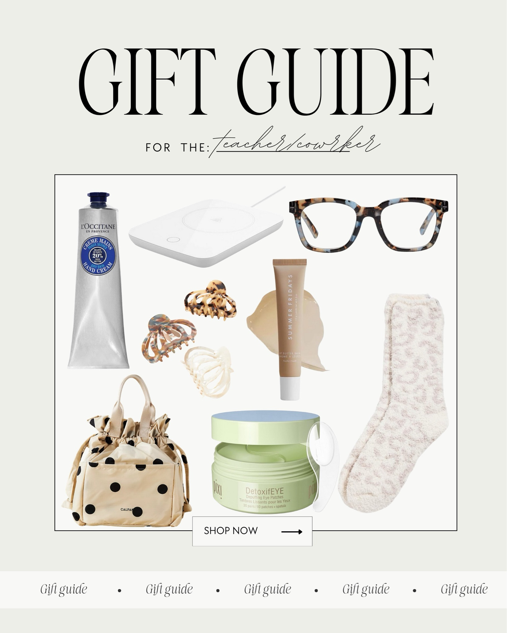 Gift guide for her // gift guide for teacher // teacher gifts // coworker gifts // teacher gift guide // coworker gift guide // for the office // gifts under $50

#LTKSeasonal #LTKHoliday #LTKGiftGuide