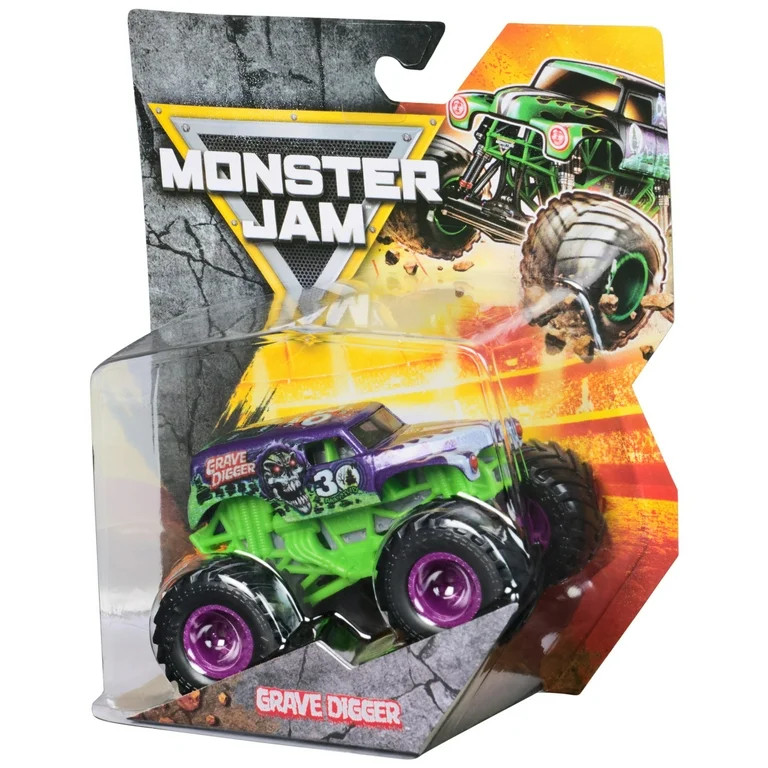 Monster Jam, Grave Digger Monster Truck 1:64 Scale Die-Cast Toy Vehicle (1 Car; Styles May Vary, ... | Walmart (US)
