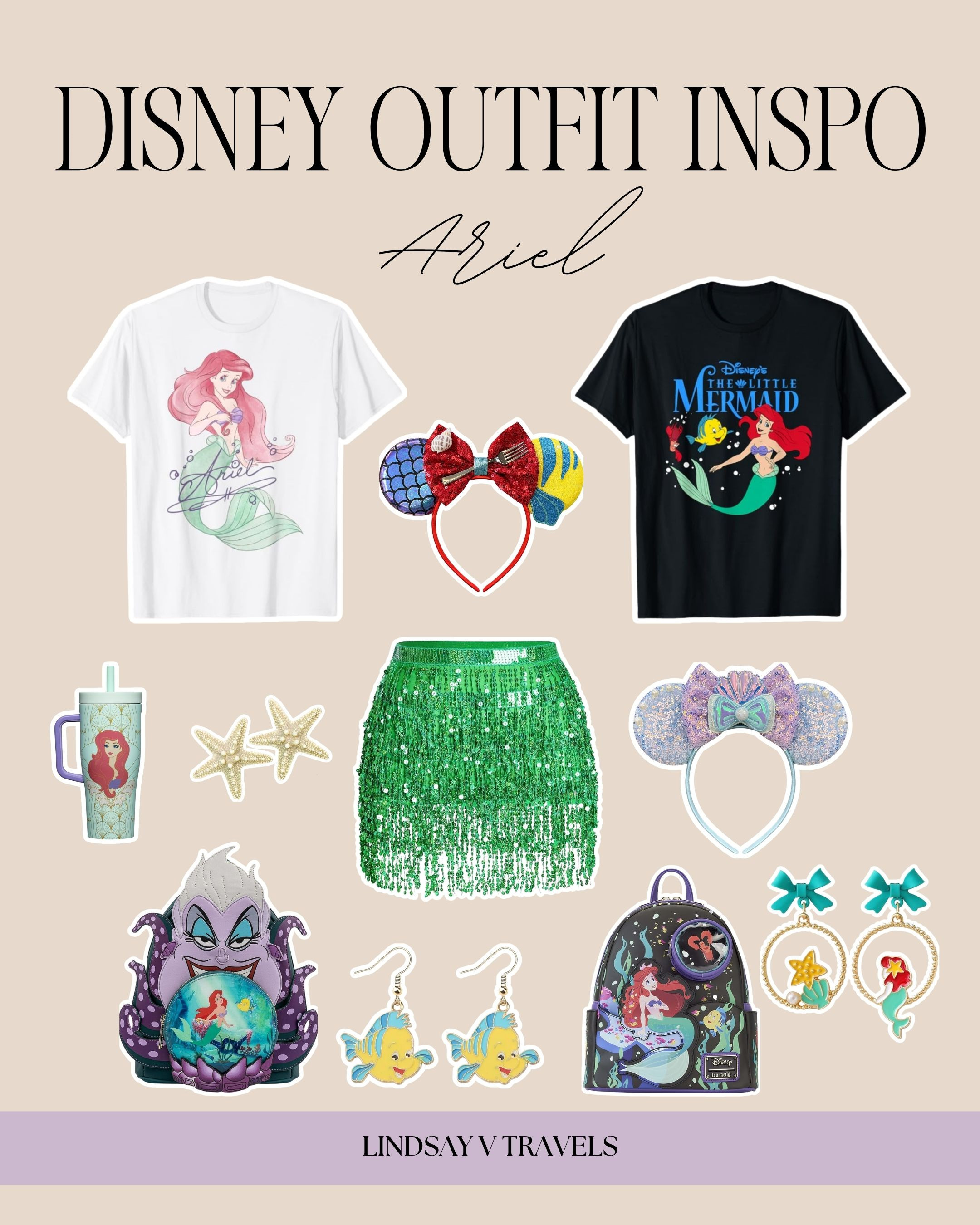 Mermaid vibes only 🧜‍♀️✨
Ocean blues, seashell details, and pops of purple inspired by Ariel. Playful, bold, and perfect for summer Disney days 🌊 

 #LTKootd #LTKSeasonal #LTKFindsUnder100