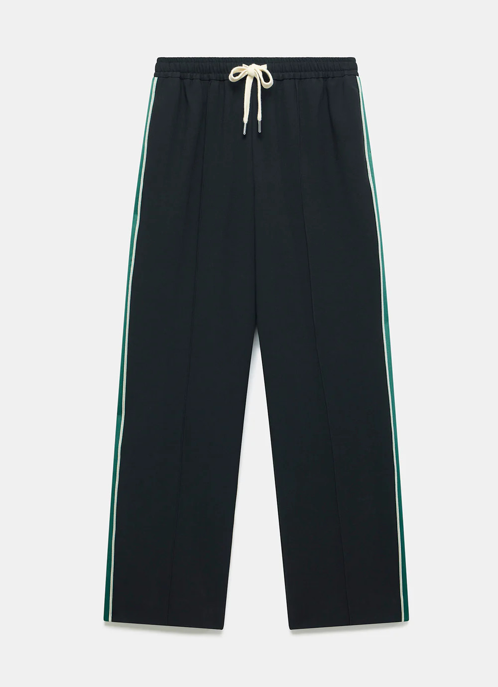 Black Wide Side Stripe Trousers | Mint Velvet