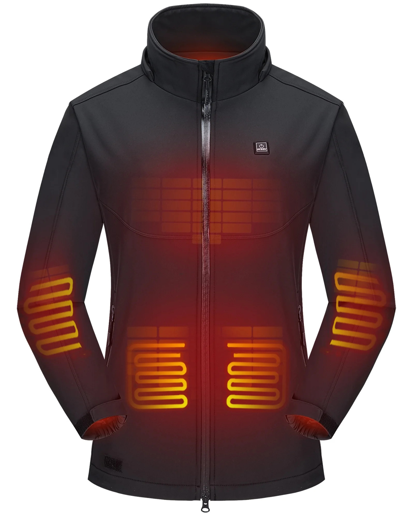 DEWBU Soft Shell Heated Jacket for Women with 12V Battery Pack and Detachable Hood Outdoor Electr... | Walmart (US)