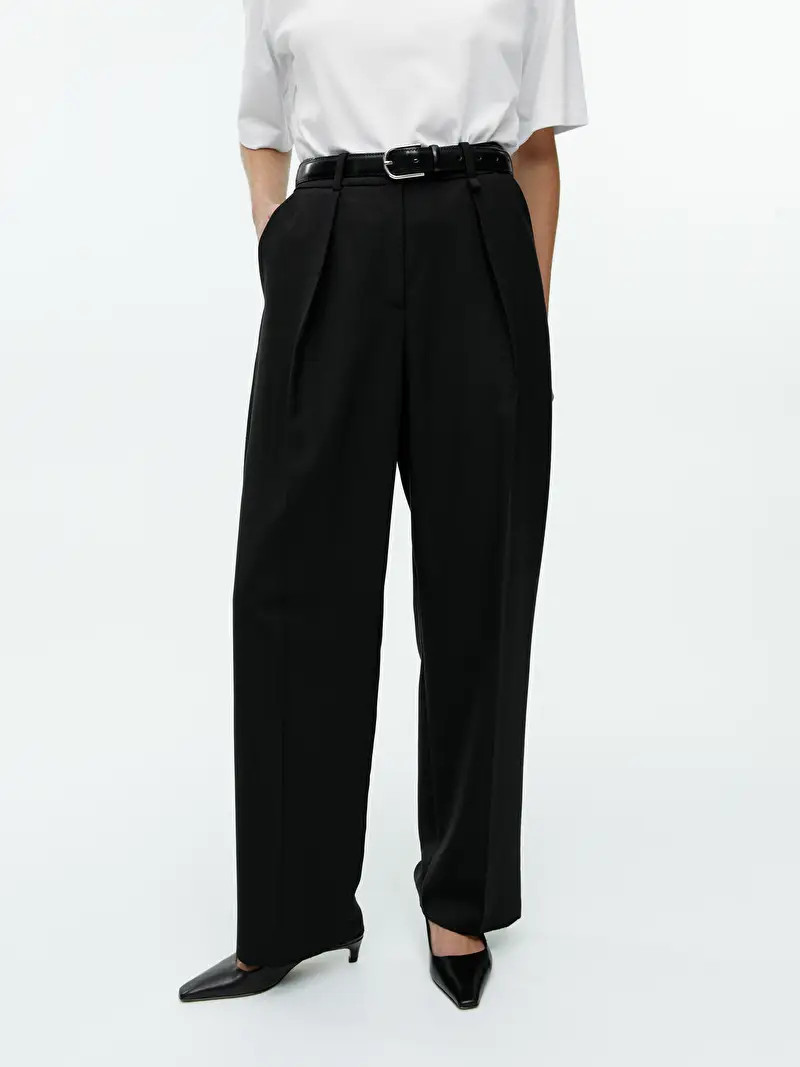 Wool Blend Twill Trousers | ARKET (US&UK)