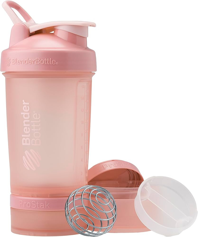 BlenderBottle Shaker Bottle with Pill Organizer and Storage for Protein Powder, ProStak System, 2... | Amazon (US)