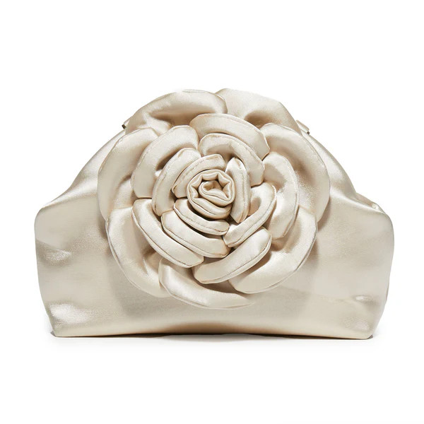 IVORY ROSIE SATIN CLUTCH | Lele Sadoughi