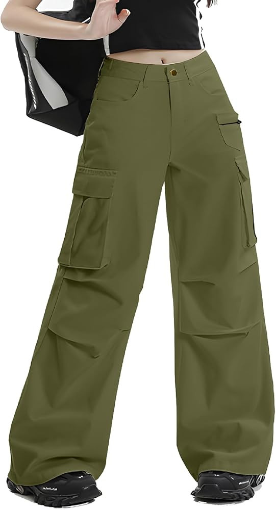 Women's Cotton Casual Work Pants with Pockets | Amazon (US)