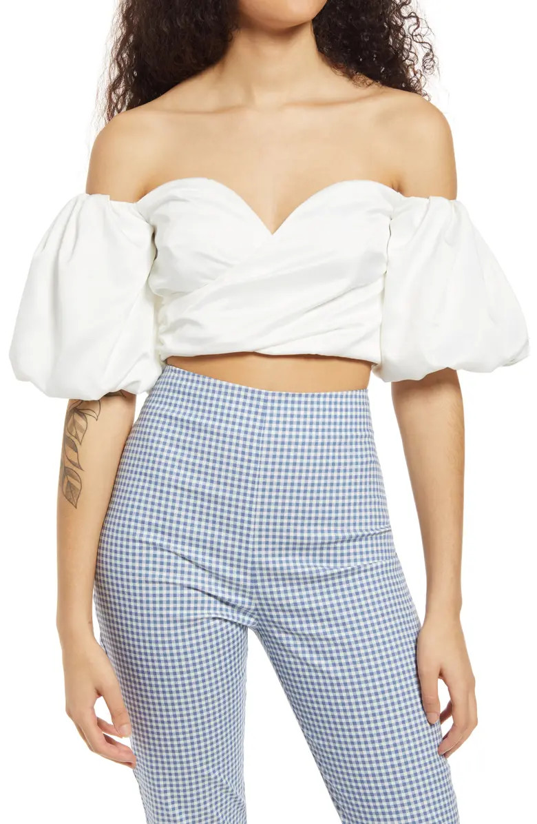 Hot in Here Off the Shoulder Crop Top | Nordstrom