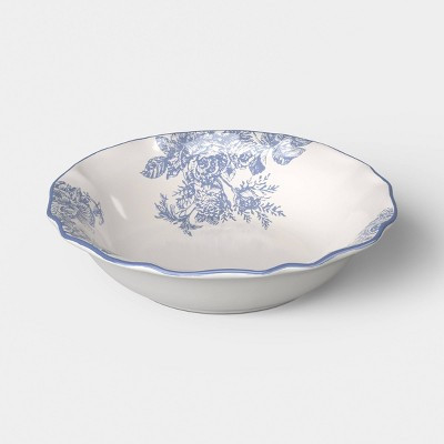 Stoneware Legacy Heirloom Dinner Bowl Blue Floral Toile - Threshold™ | Target