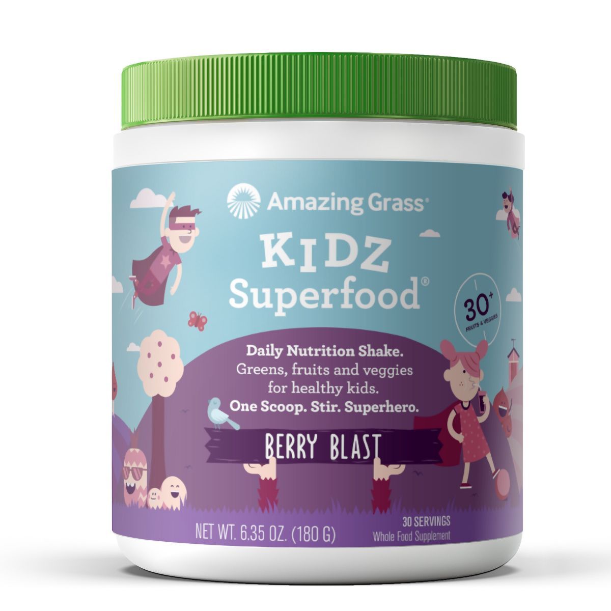 Amazing Grass Kidz Superfood Vegan Powder - Berry - 6.35oz | Target