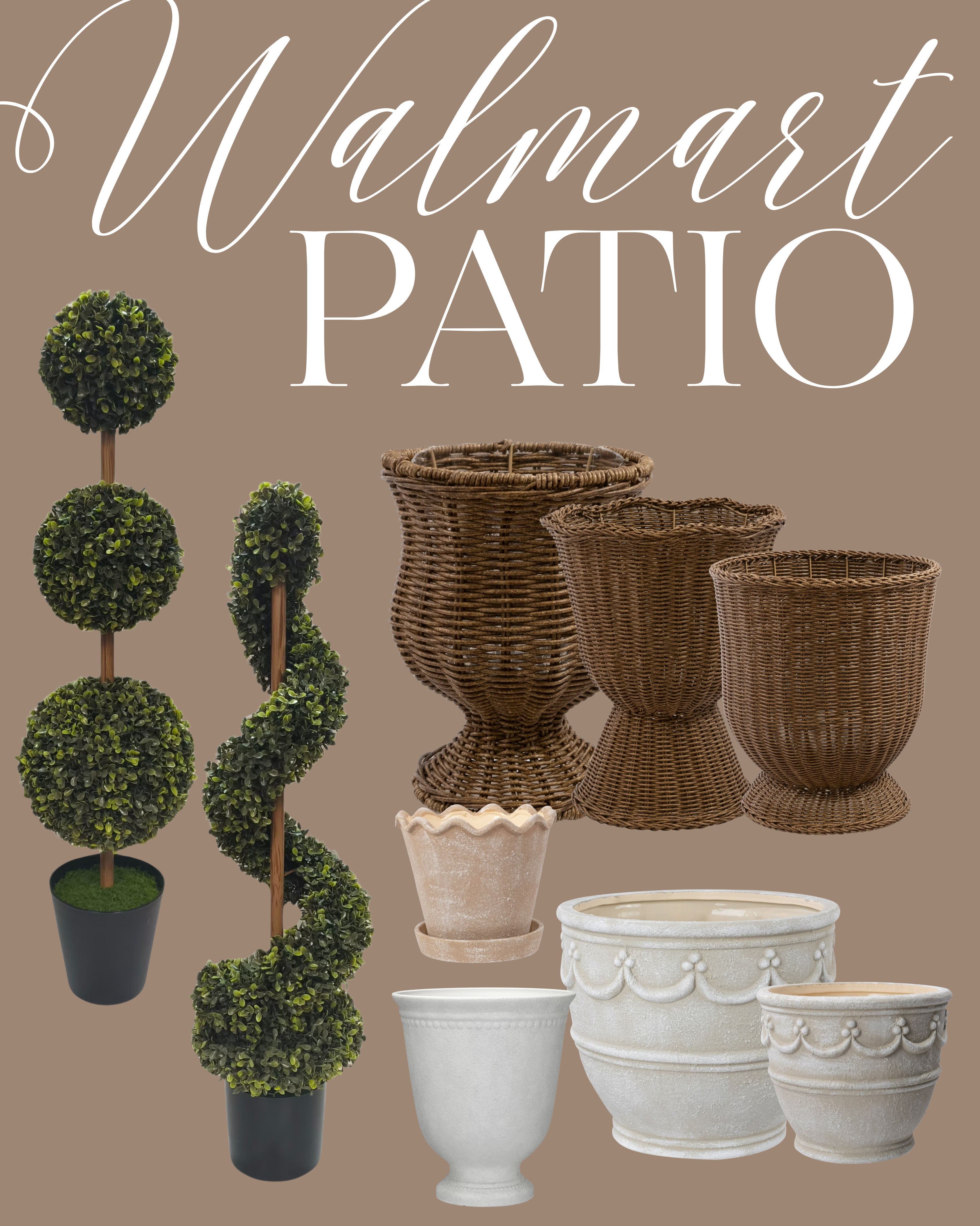 Every season, Walmart patio delivers—and every season, it sells out just as quickly 🌿
The planters, topiaries, and outdoor staples that look far more expensive than they are tend to disappear fast.

If something you love is already sold out, save this post—these pieces often come back in stock. 

 #LTKmomlife #LTKSeasonal #LTKHome